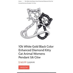 White Gold Double Cat Necklace